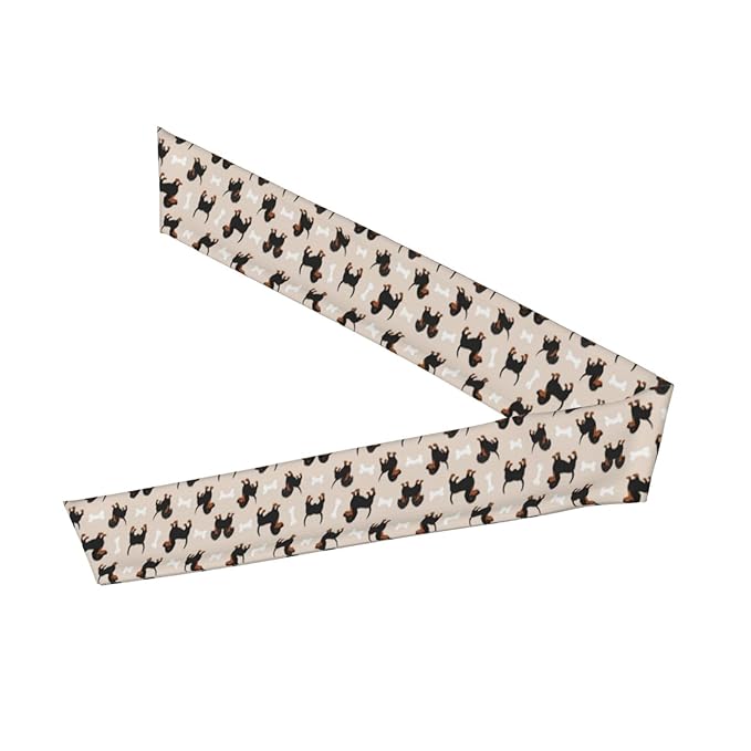 Boys Girls Wiener Dog Doxie Dachshund Weiner Dog Pet Dogs Sports Sweatband Multifunction Lovely Head Ribbon Headdress for Sports Workout Shower