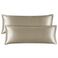 BEDELITE Satin Body Pillow Cover 2 Pack, Super Soft and Cooling Body Pillow Pillowcase for Hair and Skin, Breathable Silky Full Long Pillowcase Cover(20"x54", Taupe)