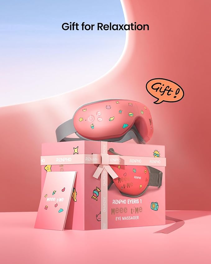 RENPHO Eyeris 1 Eye Massager with Heat, Christmas Birthday Gifts for Women Men Mom Dad Her Him, FSA Eligible HSA Eye Mask for Migraine, Smart Sleep Mask for Dry Eyes Relax, Reduce Strain