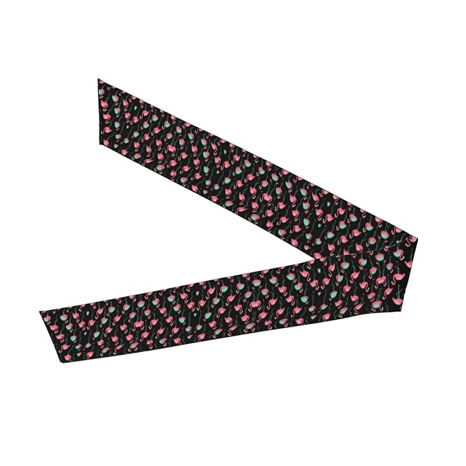 Men's Women Pink And Turquoise Flamingo Sports Sweatbands Multipurpose Novelty Head Ribbon Headdress for Yoga Workout Shower