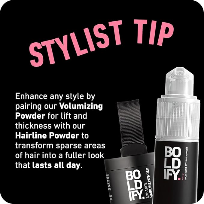 BOLDIFY Hair Texture Powder and Volumizer - Styling for Thinning Hair - Volumizing Powder for Women & Men - Travel Size