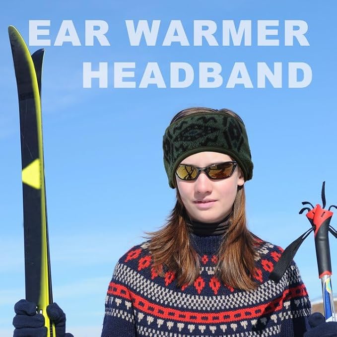Ear Warmer Headband for Winter Cold Weather Running Ski Outdoor 2 Pack