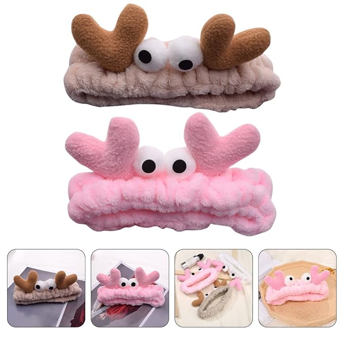 Elastic Marine Creature Pattern Facial Headbands for Face Washing, Spa Use, and Hairstyle Protection