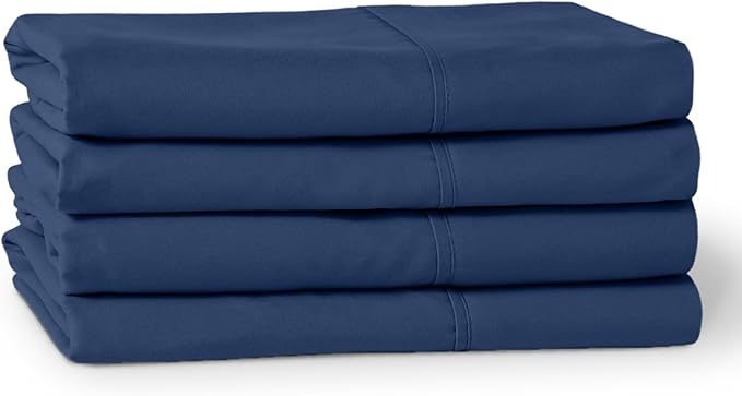 Bare Home Microfiber King Size Pillowcases - Dark Blue, 4 Pack, 20x40