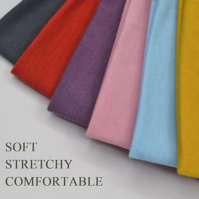 Wide Headbands For Women Extra Large Headband Twisted Knot Head Bands For Women's Hair Band Scarf Turban Accessories 6 Pack