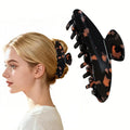 French Hair Claw Clips for Women Grils,4 Inch Strong Hold No Slip Grip Accessories Acetate Material,Not Easily Damaged,Thick or Thin Hair (Red & Black)