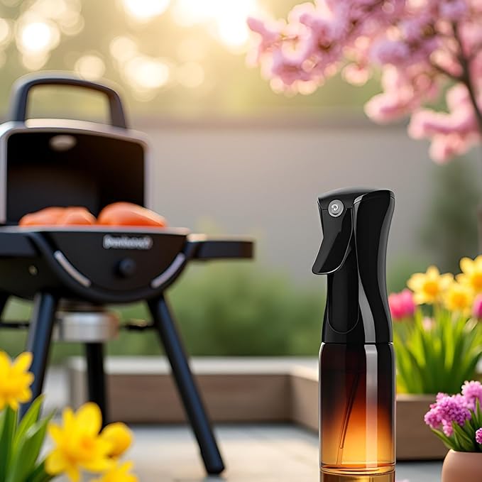 Mistifi Dark Glass Oil Sprayer – Fine Mist Olive Oil Dispenser for Cooking Air Fryer & BBQ Refillable Dark Glass Bottle for Healthy Cooking & Baking(PS641)