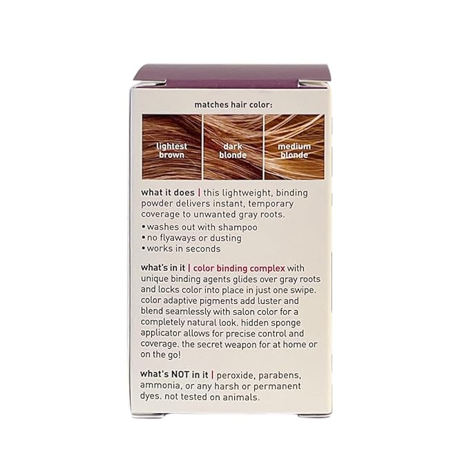 Style Edit Root Touch Up Powder for Light Brown Hair | Cover Up Hair Color for Grays and Roots Coverage | Mineral Infused Binding Hairline Powder