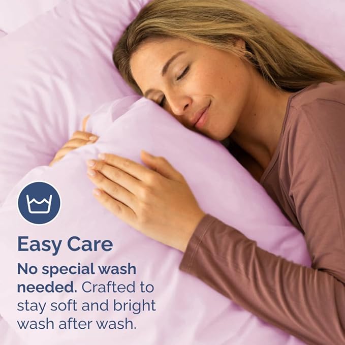 Queen Pillow Cases Set of 4 - Ultra Soft Hotel Quality Pillowcase Covers - Comfy, Cozy & Wrinkle Free - Shrink, Stain & Fade Resistant - Machine Washable Pillow Protectors - 4 Piece Set - Light Pink