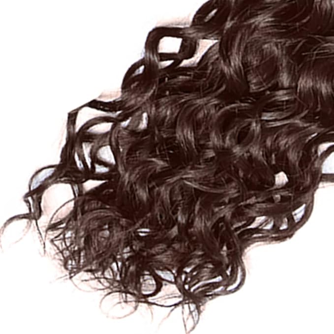 32 Inch Color 4 Bundles Human Hair Brown Water Wave Bundles Double Weft Chocolate Brown Wet and Wavy Bundle Hair Weave Niegmeag Brazilian Virgin Remy Hair Extensions 100g