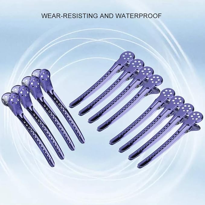 Hair Styling Clips, ANGGREK 12pcs/Box Hair Styling Clips Hairdressing Salon Sectioning Hairpins Duck Billed Hair Cutting Clips for Thick and Thin Hair Salon Styling 6 Colors()