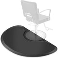 Saloniture 3 ft. x 5 ft. Salon & Barber Shop Chair Anti-Fatigue Floor Mat - Black Semi Circle - 1/2 in. Thick
