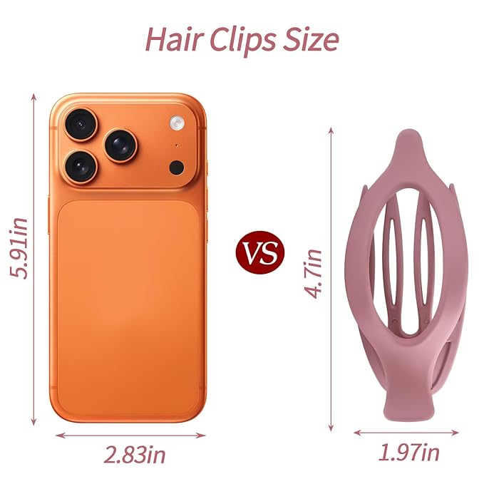 6 Packs Flat Hair Clips, Curved Claw Clips for Women Girls, Alligator Clips for Thick Thin Hair, Strong Hold Duck Billed Clips,4.7 Inch Hair Barrettes for Styling Sectioning, Christmas Gifts