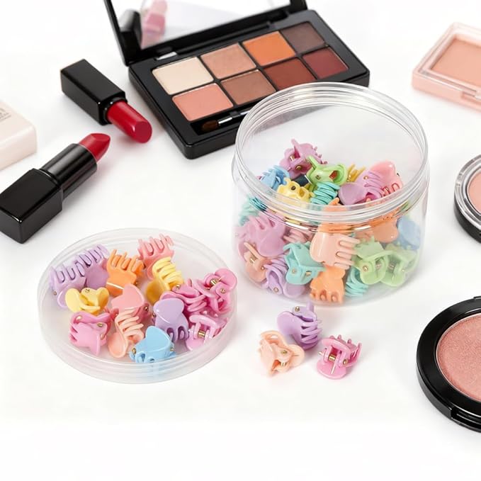 50 PCS Mini Hair Claw Clips， Bangs Strong Grip Multifunction Clamp Clips. (Macaron)
