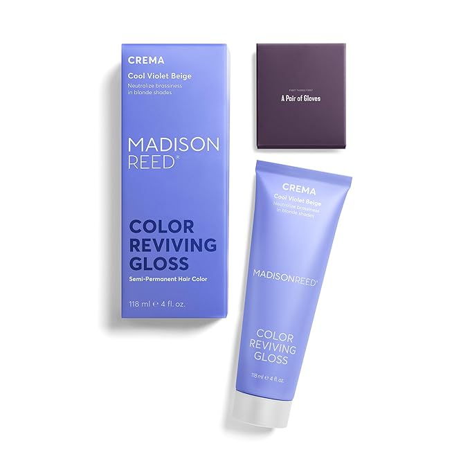 Madison Reed Color Reviving Gloss, Crema - Blonde, Semi-Permanent Hair Dye, Enhances Hair Color & Corrects Tone, Adds Brilliant Shine, Keratin & Argan Oil, 4 Fl Oz (118 mL)