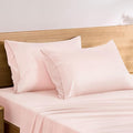 TOSMO Luxury Pillow Case Set of 2 - Cooling Viscose Derived from Bamboo - Oeko-TEX, Breathabl Silky Soft Pillow Cases with Envelope Closure (King / 20x36, Pale Pink)