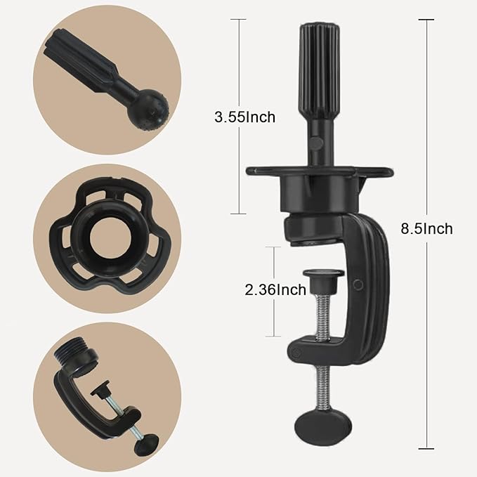 Wig Stand Mannequin Head Holder 3 Pack Black Cosmetology Manikin Stand Mannequin Head Holder Clamp Wig Head Stand Holder for Table Training