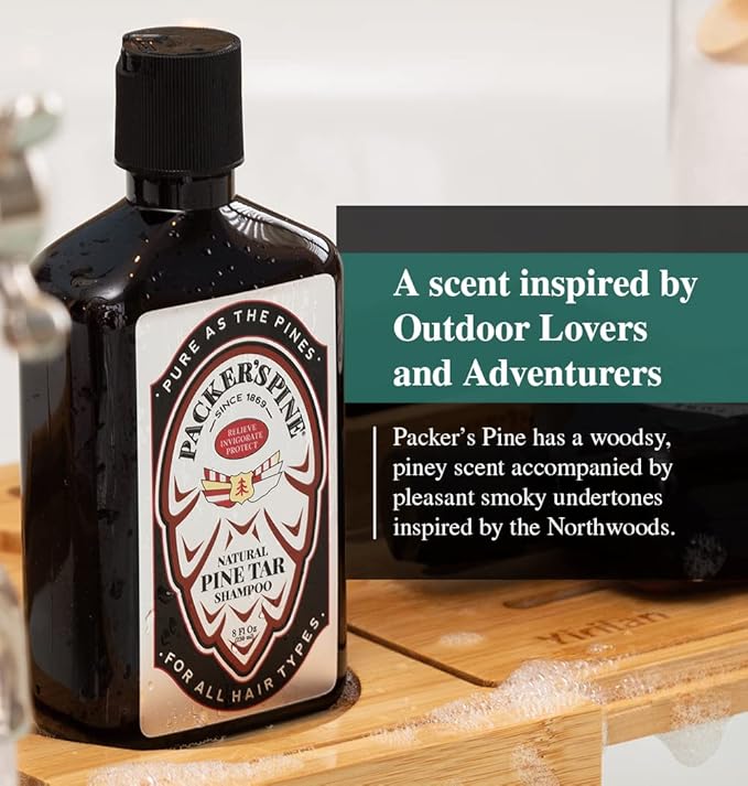 Packer's Pine Tar Hair Care Bundle: Men's Shampoo & Conditioner | Natural Pine Tar & Oils | Soothing, Adventure-Inspired Formulas for Itchy, Dry Scalp & Outdoor Relief