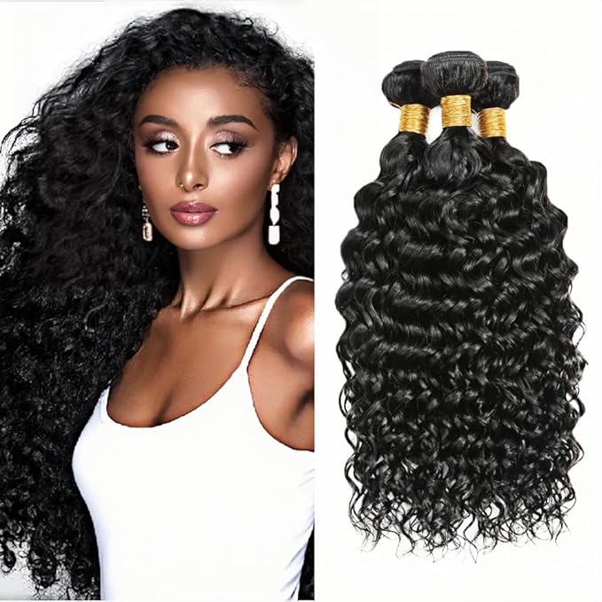 Bundles Human Hair Natural Black Kinky Curly Bundle Niegmeag Peruvian Virgin Remy Hair Mixed Length 3 Bundles 14 16 18 Inch Double Weft Hair Weave