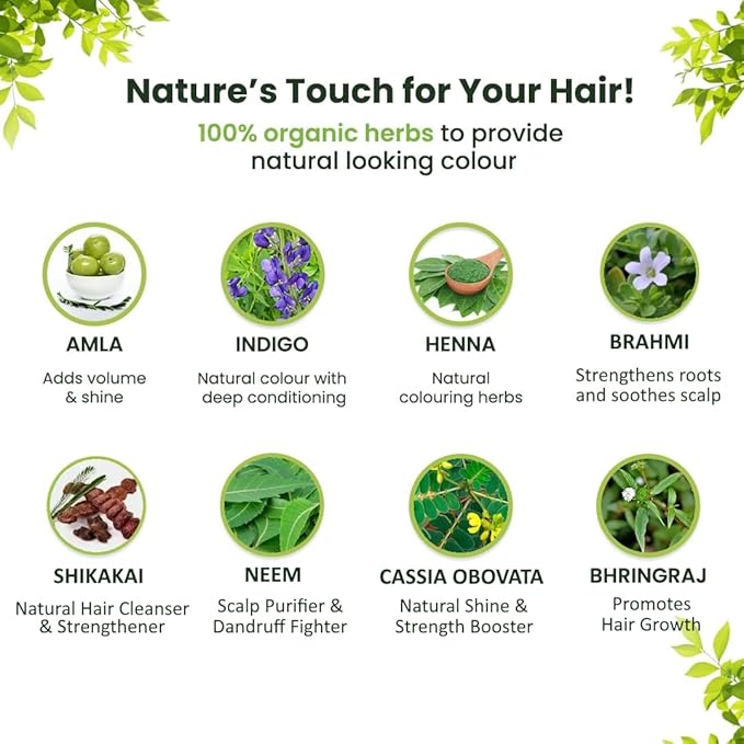 100% Organic Henna Hair Color – Natural, Chemical-Free Hair Dye for Rich, Vibrant Color & Gloss – Grey Coverage, Safe for All Hair Types, Vegan Non-Toxic, Herbal Hair Treatment (PURE HENNA)