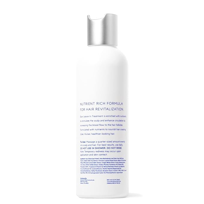 Elon Thinning Hair Leave In Treatment (6.7oz) — Hair Growth Products for Women — Scalp Health & Conditioner — Color Safe & Paraben-Free