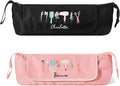 callie Custom Hair Tools Travel Bag, Personalized Portable Hair Accessories Organizer Case Storage Pouch with Heat Resistant Mat, Birth Flower Gifts for Women Men, 18" x 4.7" × 5.9"