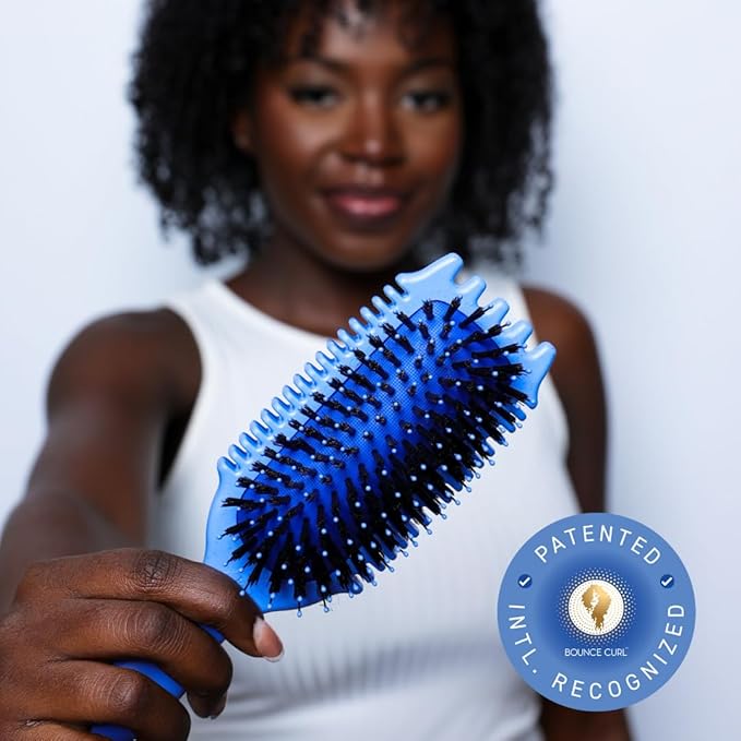 Bounce Curl Volume EdgeLift Brush, 5-in-1 Tool for Volumized, Defined Curls, Waves & Coils - Blue