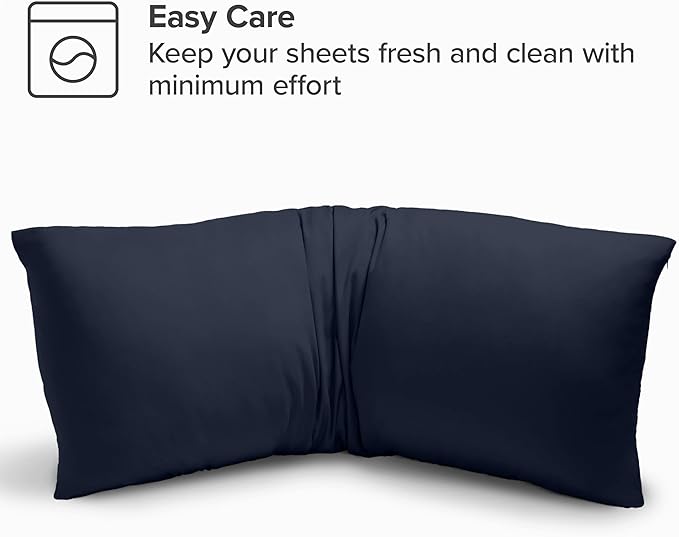 Bare Home Microfiber Body Pillow Cover - Ultra Soft - Cooling Pillowcase - Double Brushed - Pillowcase with Zipper Closure - Easy Care (20''x54'' Body Pillow Cover, Midnight Blue)