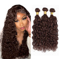 Color 4 Curly Bundles Human Hair Brown Bundles 16 18 20 Inch Niegmeag Virgin Soft and Skily Remy Hair Extensions Double Weft Chocolate Brown Kinky Curly Bundle
