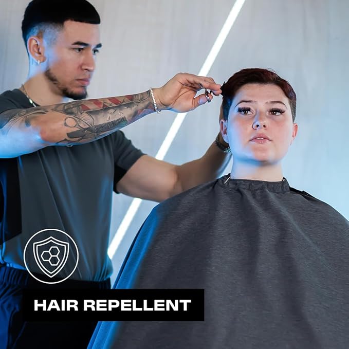 Barber Strong The Barber Cape Haircut Cover for Men, Hair Repelling and Static-Reducing Material, Water Resistant Fabric
