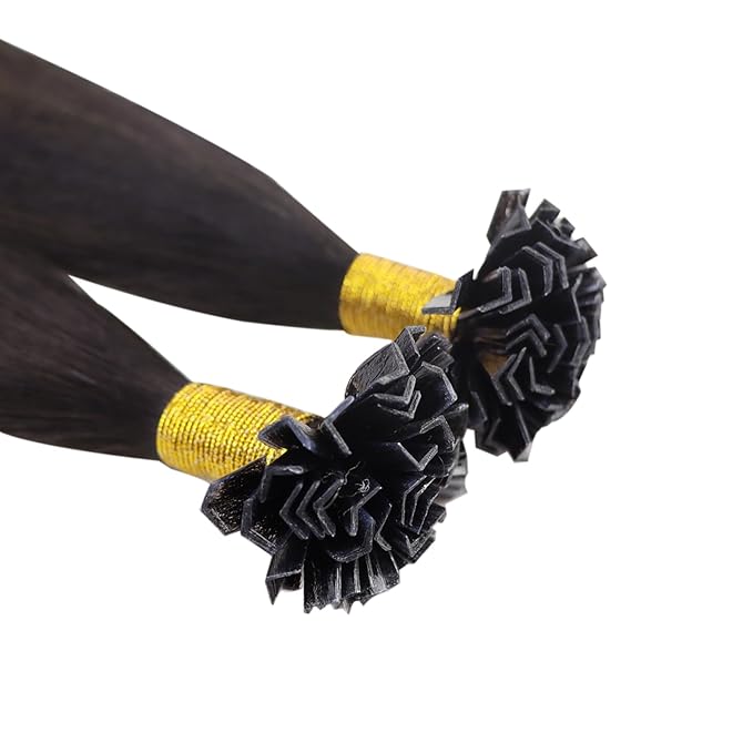 YoungSee K Tip Hair Extensions Human Hair Balayage Keratin Hair Extensions K Tip Ombre Dark Brown to Brown with Blonde Silky 18In 1g/s 50g