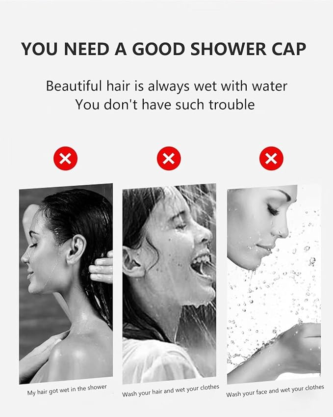 Years calm 100PS Disposable Shower Caps, Plastic Clear Shower Caps, lengthening and thickening Hair Caps for Hair dyeing assistance, Hotel and Hair Salon, Home Use, Portable Travel (Size 20.5"/52cm）