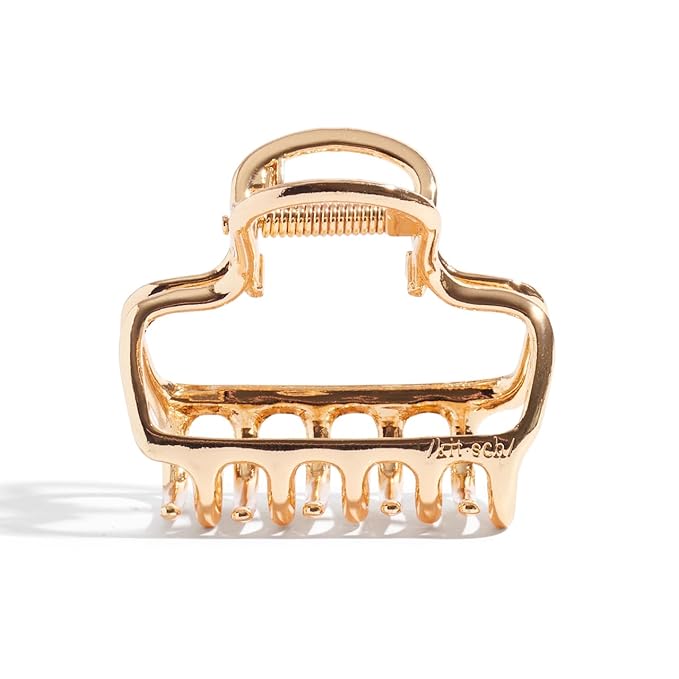 Kitsch Open Shape Metal Hair Clips for Women - Durable & Elegant Metal Claw Clips | Strong Hold for Updo and Half Up Styles | Ideal Gifts for Women - Gold, 1pc