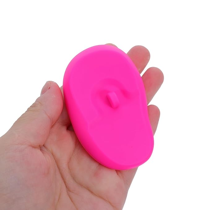 TEHAUX 10pcs Silicone Ear Covers for Hair Dryer Heat And Shower,silicone Salon And Diy Hair Dye Ear Covers,protective Shields For Dyeing Drying Shower,3x1. 8 Inch