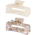 Large Cellulose Acetate Hair Claw, 4.1 Inch Tortoise Shell Claw Clip Banana Clips Hair Claw Clips for Thick Curly Hair, Hair Jaw Clamp Fashion Hair Accessories for Women Ladies (2 Pack)