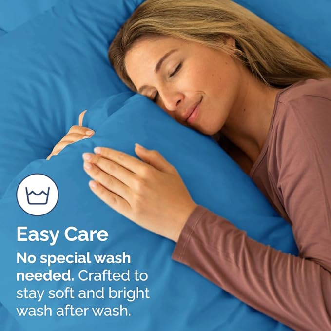 King Pillow Cases - 2 Pack - Super Soft Pillowcase Covers - Envelope Enclosure - Hotel Quality Pillow Protectors - Wrinkle Free, Shrink & Stain Resistant - Machine Washable - 20" x 40" (Denim Blue)