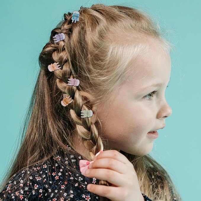 50 PCS Mini Hair Claw Clips， Bangs Strong Grip Multifunction Clamp Clips. (Glitter)