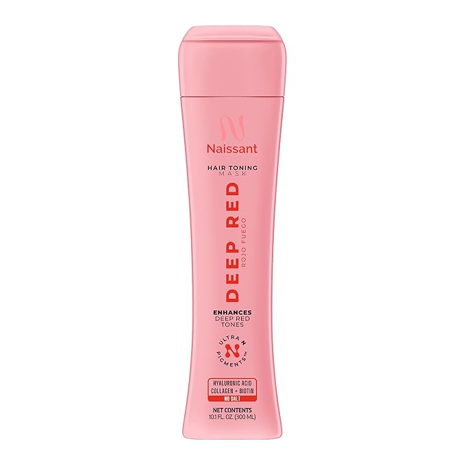 naissant Deep Red Hair Toning Mask | Ultra High-Purity Pigments | Deposits Vibrant Red Tone | Hyaluronic Acid, Collagen & Biotin | Paraben, Ammonia & Sulfate Free | 10.1 Fl. Oz