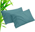 Teal Pillow Cases King Size 2 Pack, Bamboo Rayon Cooling Pillowcases with Envelope Closure, Cool Breathable Pillow Case for Hot Sleepers & Night Sweats, 20x40 inches