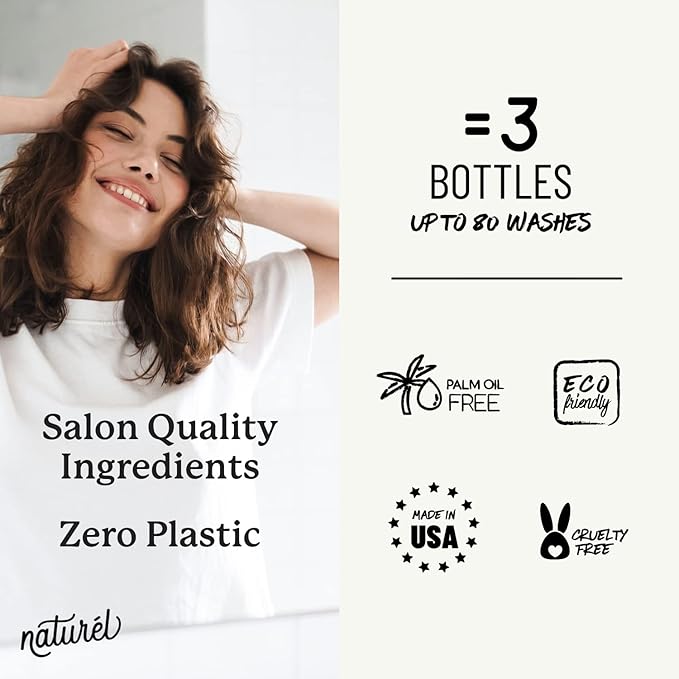 Naturel Boost Volumizing Conditioner Bar for Fine or Oily Hair, Conditioner Bar with Lime Oil for Thin Hair, Vegan, Cruelty Free, Made in USA