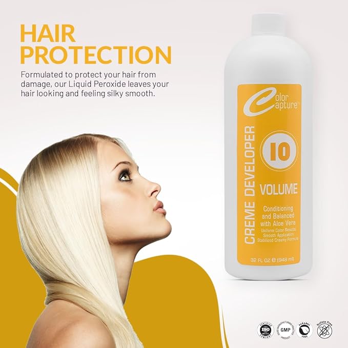 Cream Developer, 10 Vol, Hair Color Enhancer - 32 Ounces