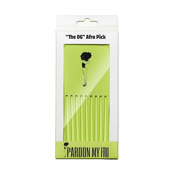 Pardon My Fro Hair Pick - Afro Pick for Curly Hair - Frizz-Free Braid & Twist Styling