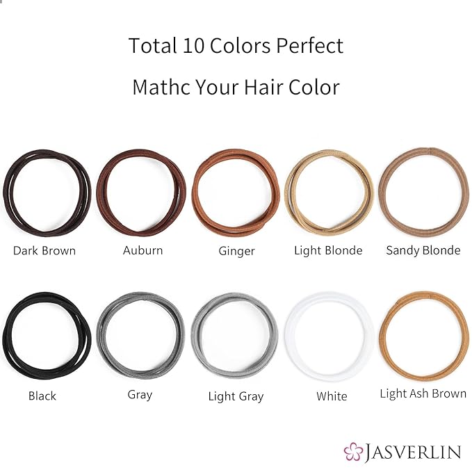 Thin Hair Ties Small Elastics Rubber Bands for Fine Thinner Medium Texture, Ponytail Holders Long Lasting Non Slip Braided Hairtie for Women Girl Curly 2mm 80 Pieces (Ginger)