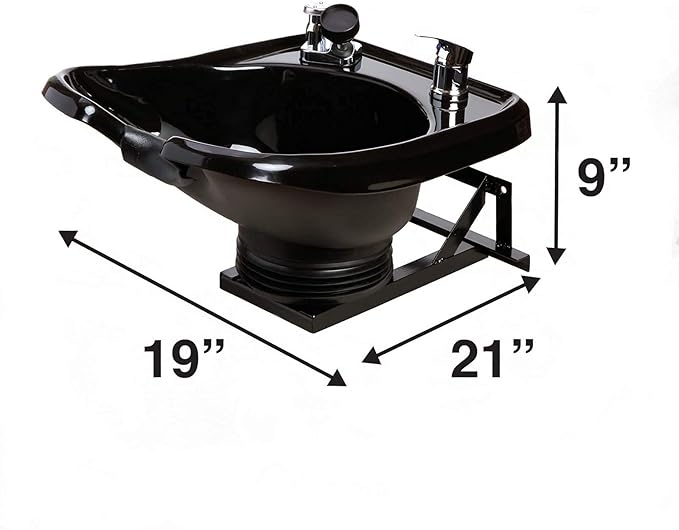 Wall-Mounted, Tilting, ABS Plastic, Shampoo Bowl TLC-B13-WT