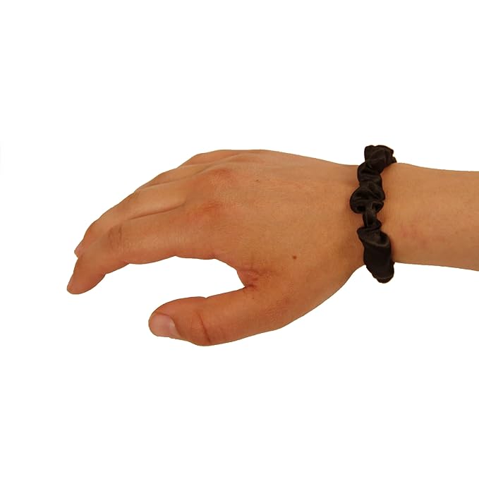 Amelia Beauty, Earth Tones Satin Small Scrunchies, 12-Pack – No Damage Hair Ties for Women, Gentle & Durable Hair Accessories, 2.5in x 0.5in