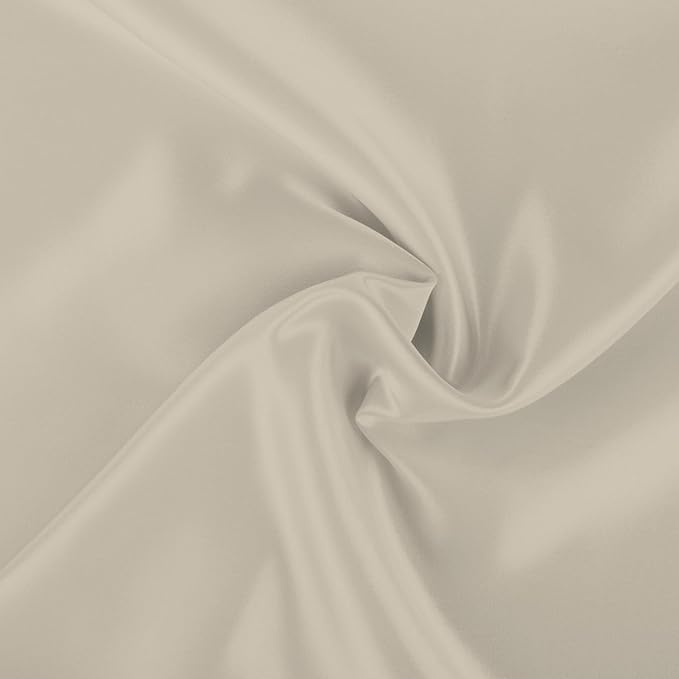 BLISSFORD Satin Pillowcase with Zipper, for Hair and Skin Care, Feels Soft and Cool Like a Silk Pillowcase, Satin Pillow Cases 2 Pack, Slik Pillow Cover, Ivory - King Size, Set of 2