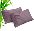 Pillow Cases King Size 2 Pack, Bamboo Rayon Cooling Pillowcases with Envelope Closure, Cool Breathable Pillow Case for Hot Sleepers & Night Sweats, 20x40 inches,Greish Purple