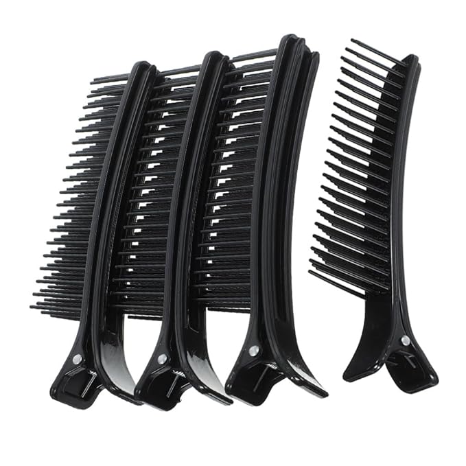NOLITOY 4Pcs Hair Sectioning Grip Clips, Professional Parting Comb Clips Hair Styling Tools for Cutting Coloring Dying Salon