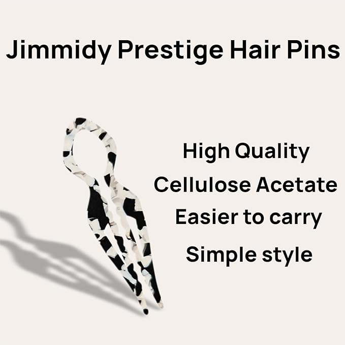 3Pc Prestige Hair Pin,French Hair Pins for Women, Women Hair Accessories, Suitable for Thick Hair (black,light gray,dark yellow)