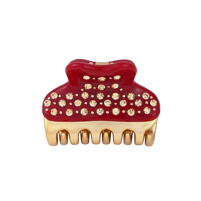 2026 Premium Durable Hair Claw Clip for Women, Original Italian Designed Strong Grip Hair Clips for Normal Fine Thin Hair, No Slip Jaw Clips with Gift Box for Christmas Birthday Girls, 1.7 Inch Red